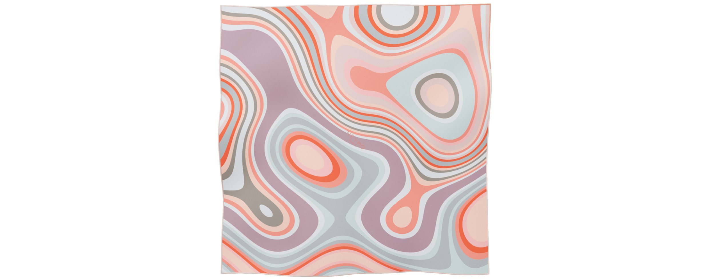 "Les vagues" square 70 scarf