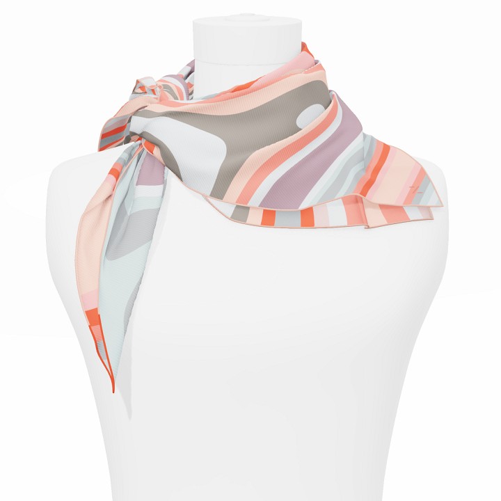 "Les vagues" square 70 scarf