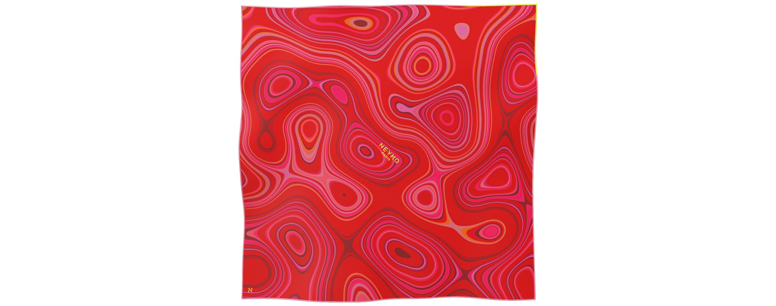 "Les vagues" square 70 scarf