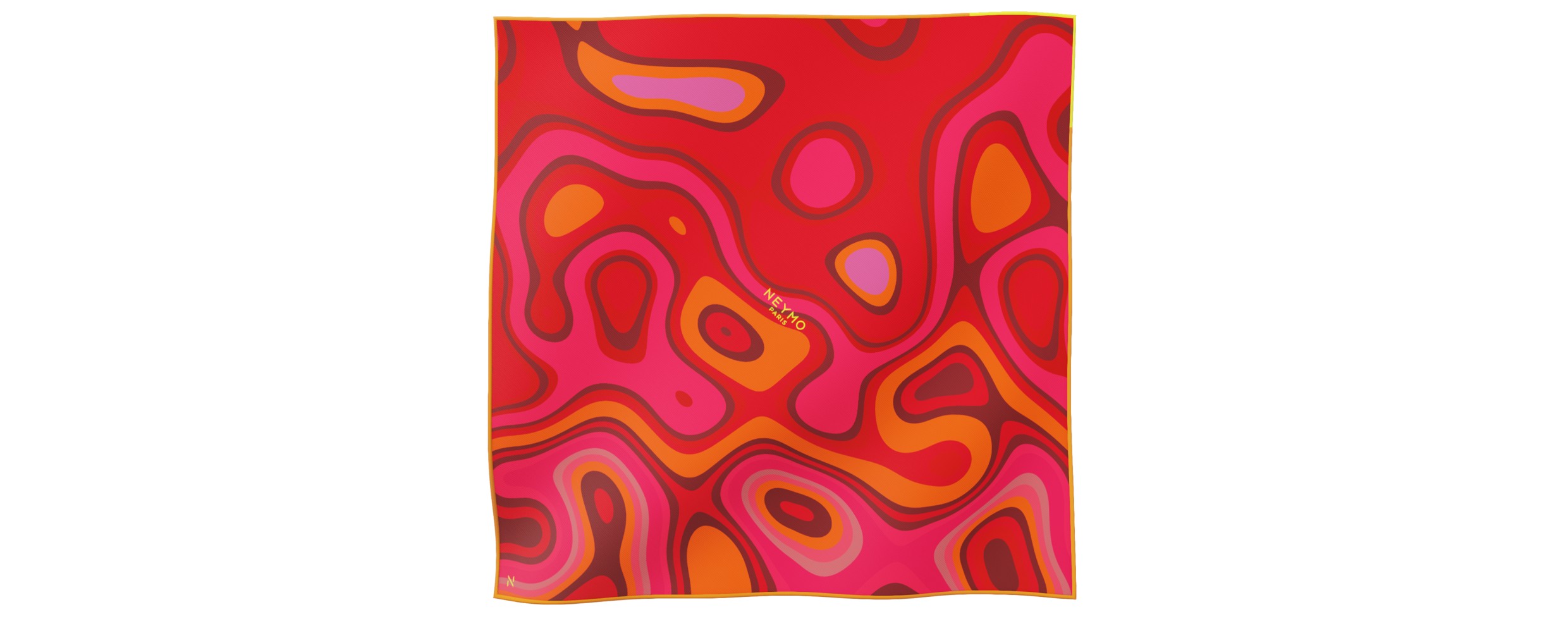 "Les vagues" square 45 scarf