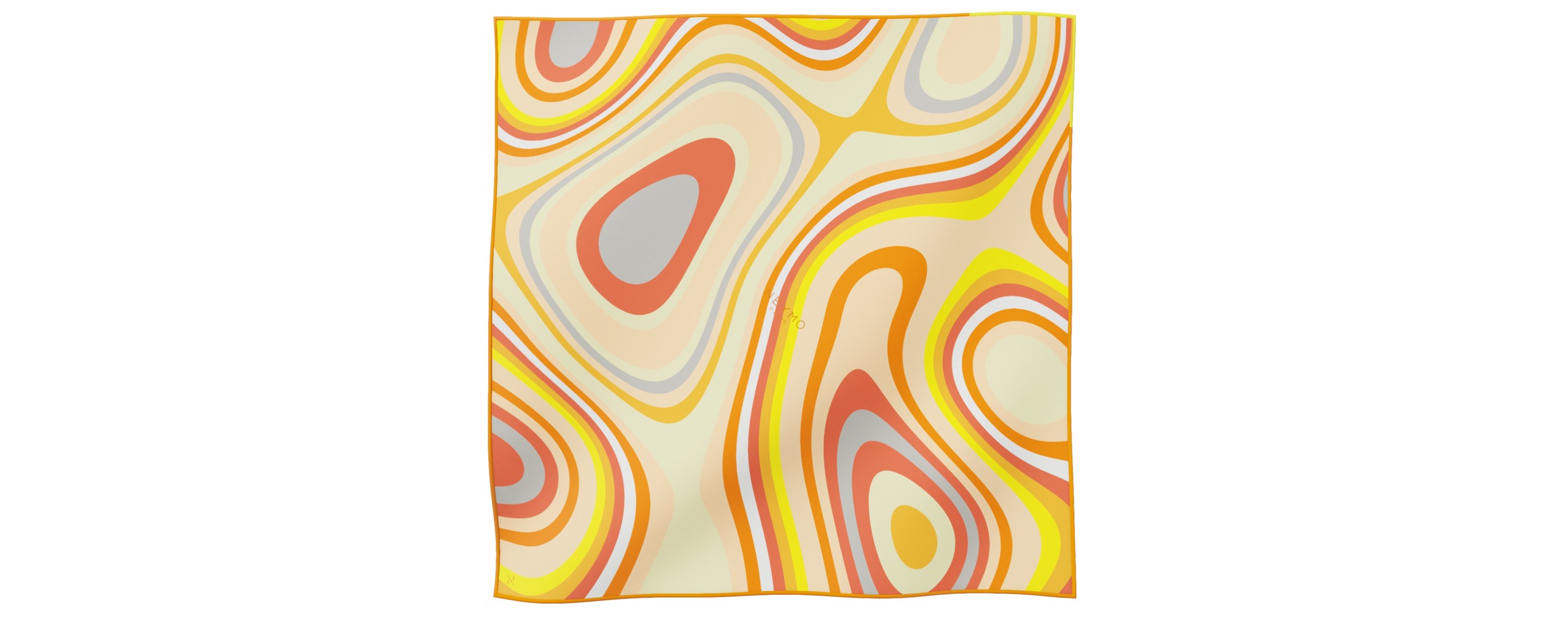 "Les vagues" square 45 scarf