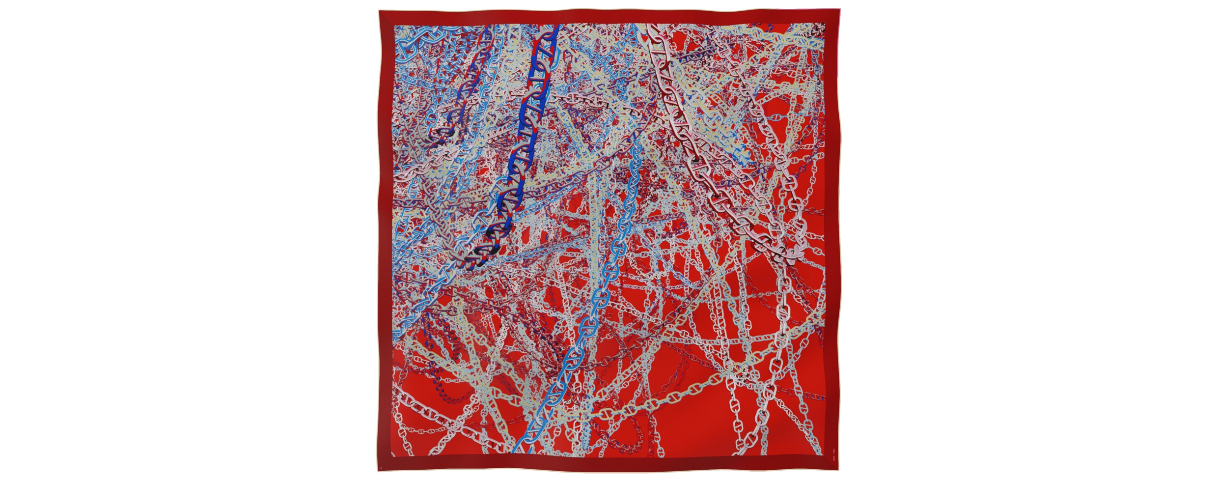 "Pop Chain" giant square 130 scarf