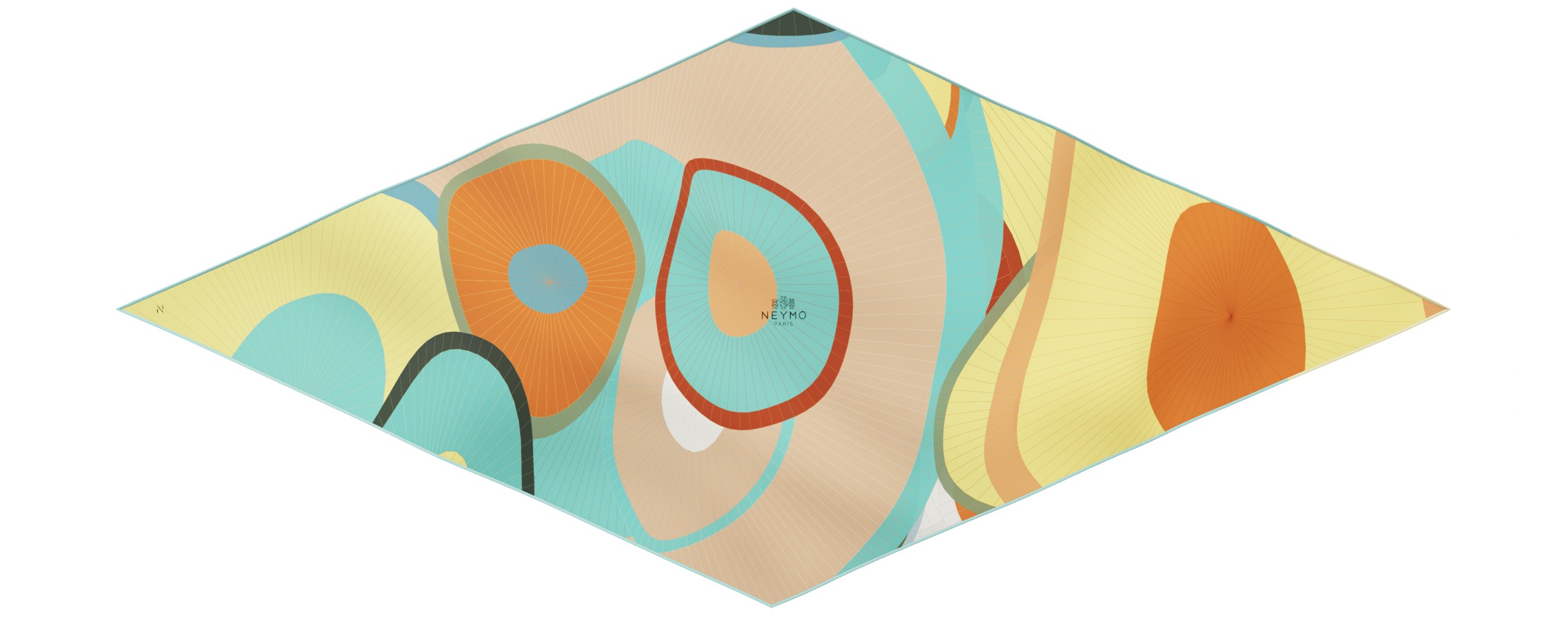 "Les ombrelles" arrow 140 scarf