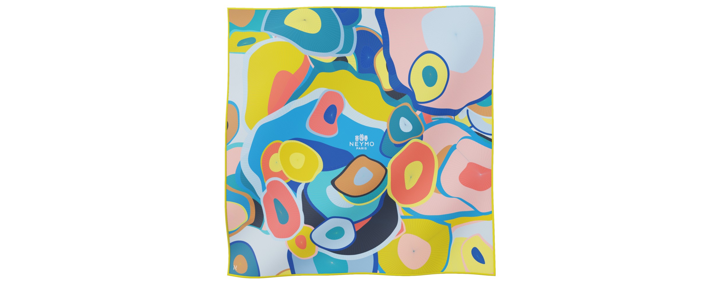 "Les ombrelles" square 45 scarf