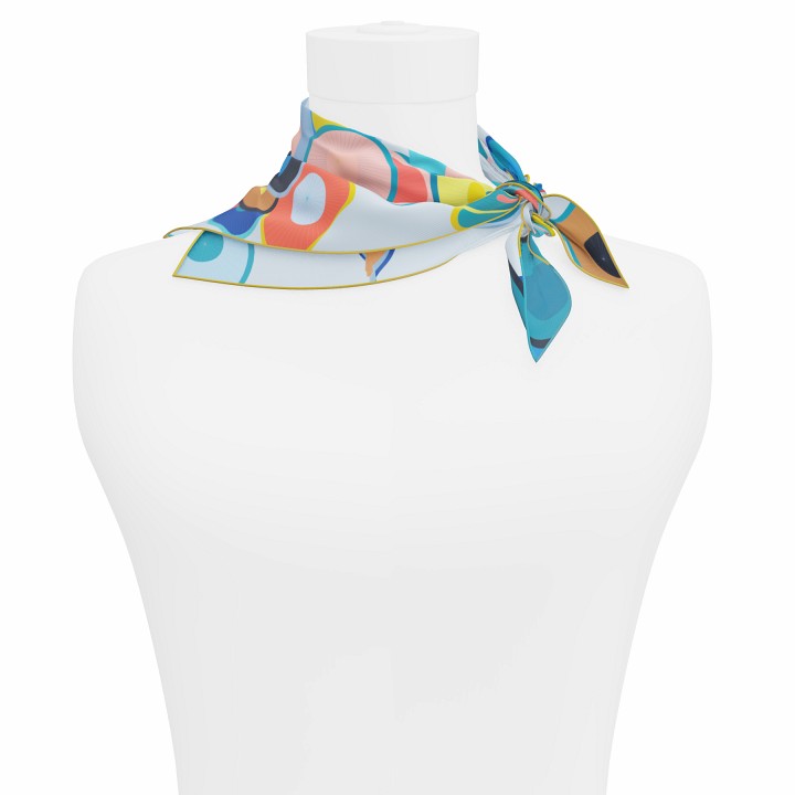 "Les ombrelles" square 45 scarf