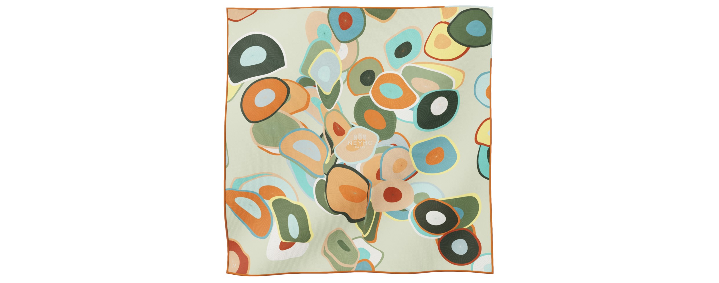 "Les ombrelles" square 45 scarf