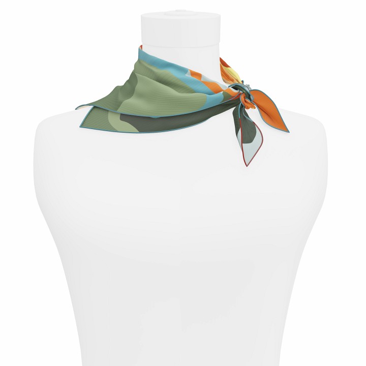 "Les ombrelles" square 45 scarf