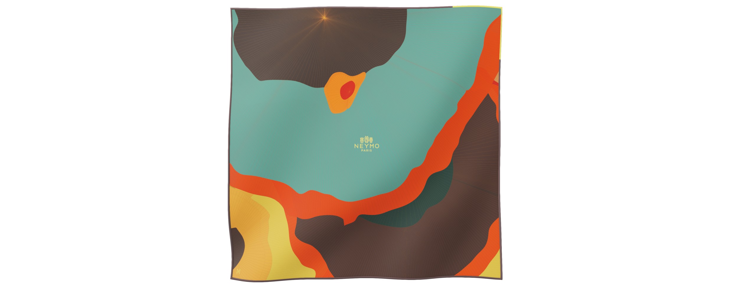 "Les ombrelles" square 45 scarf