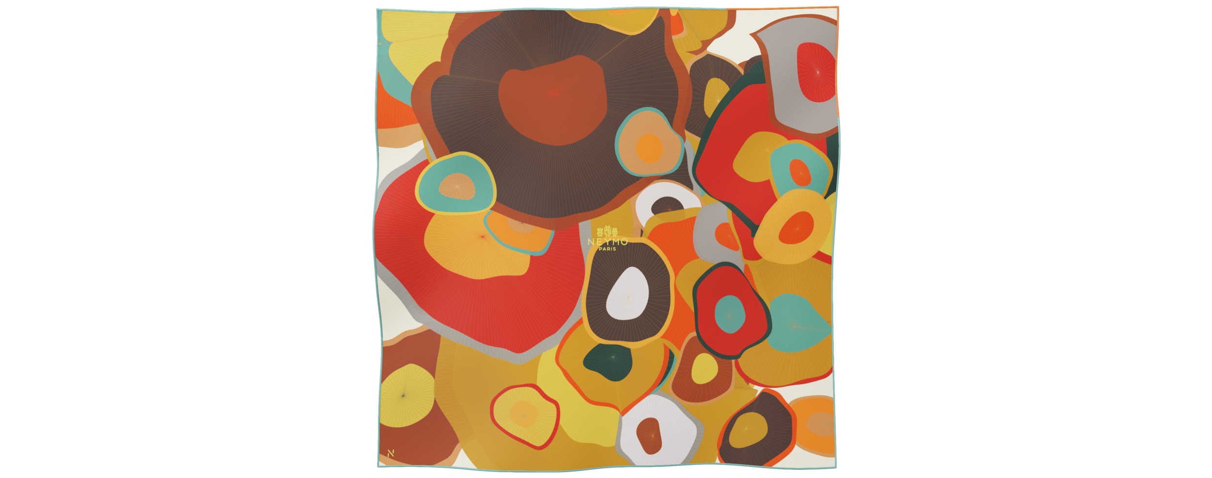 "Les ombrelles" square 70 scarf