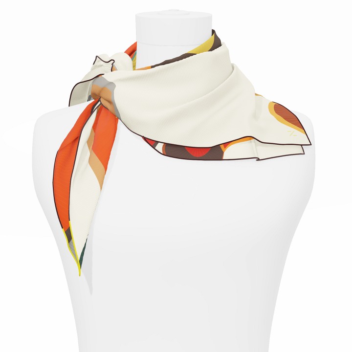 "Les ombrelles" square 70 scarf