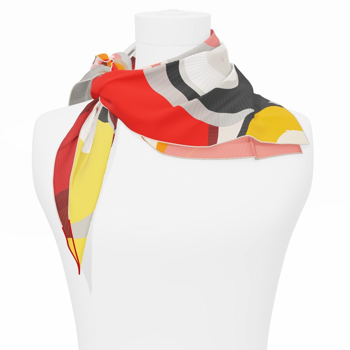 "Les ombrelles" square 70 scarf