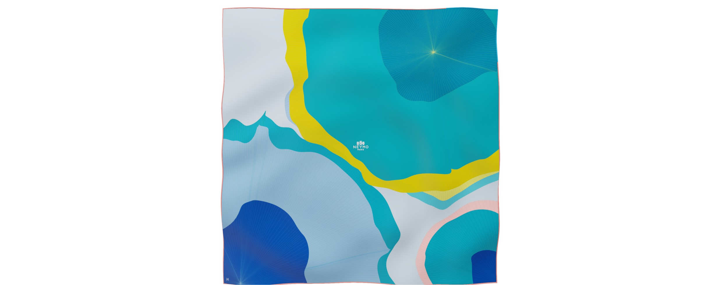 "Les ombrelles" square 90 scarf