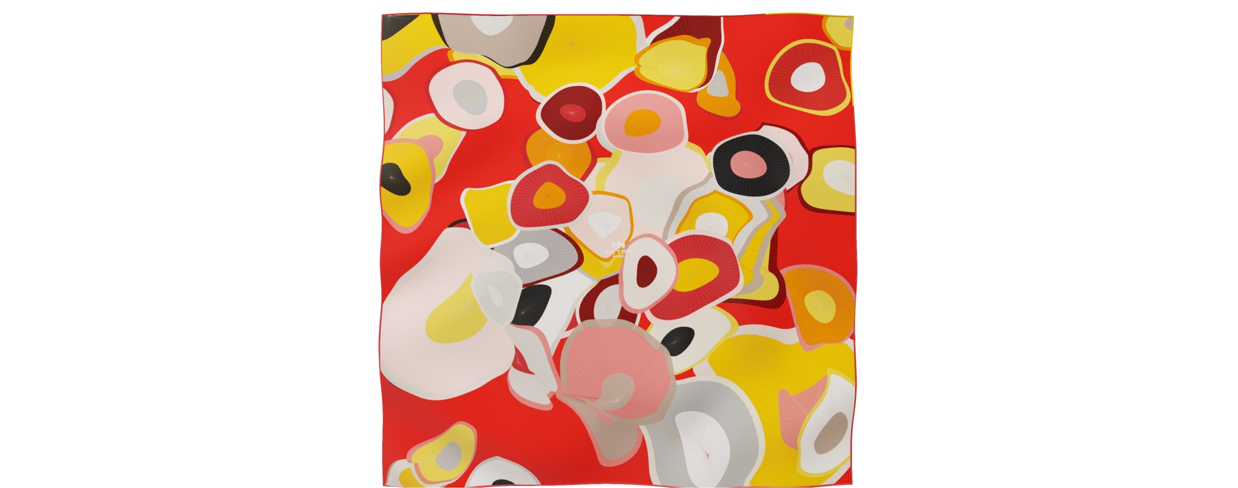 "Les ombrelles" square 90 scarf