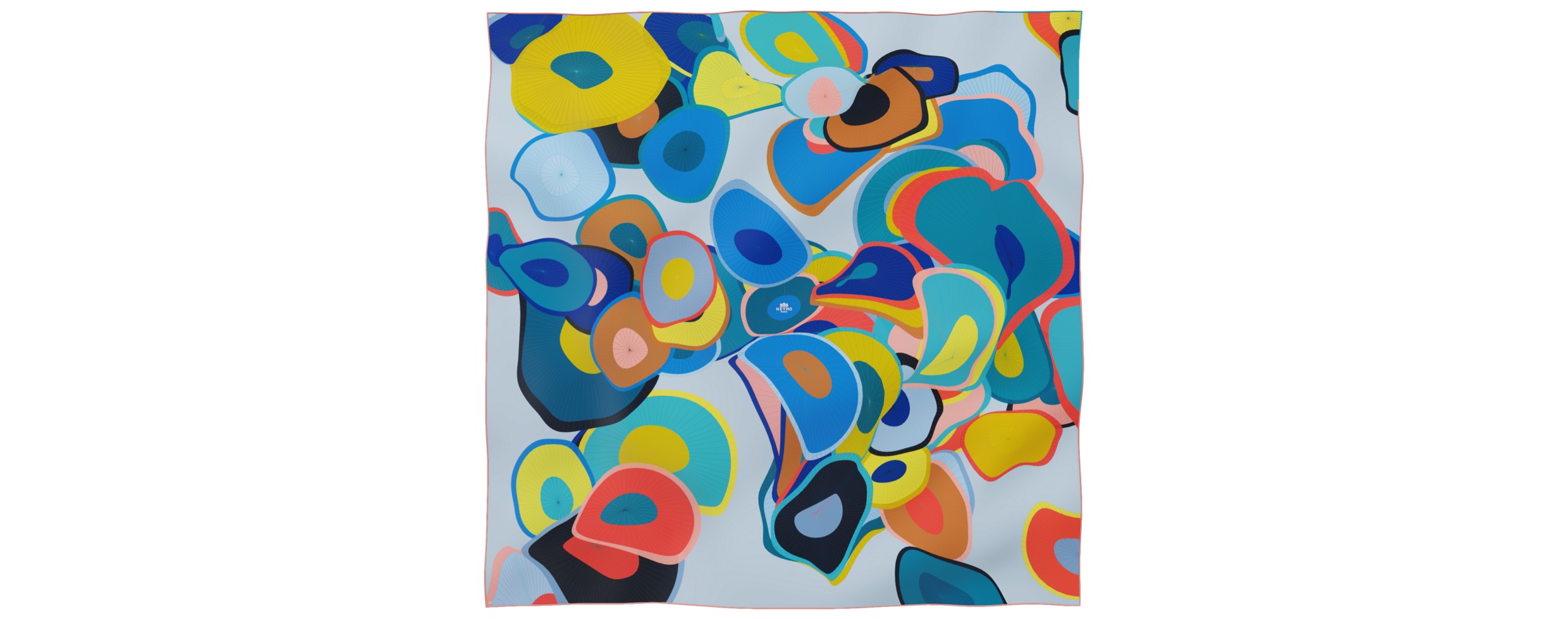 "Les ombrelles" giant square 130 scarf