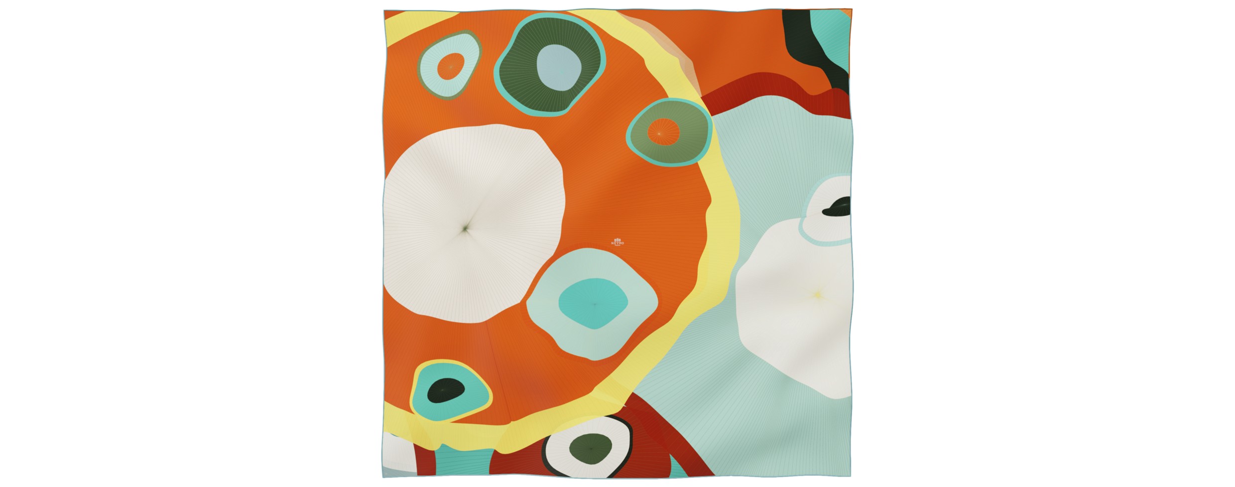 "Les ombrelles" giant square 130 scarf