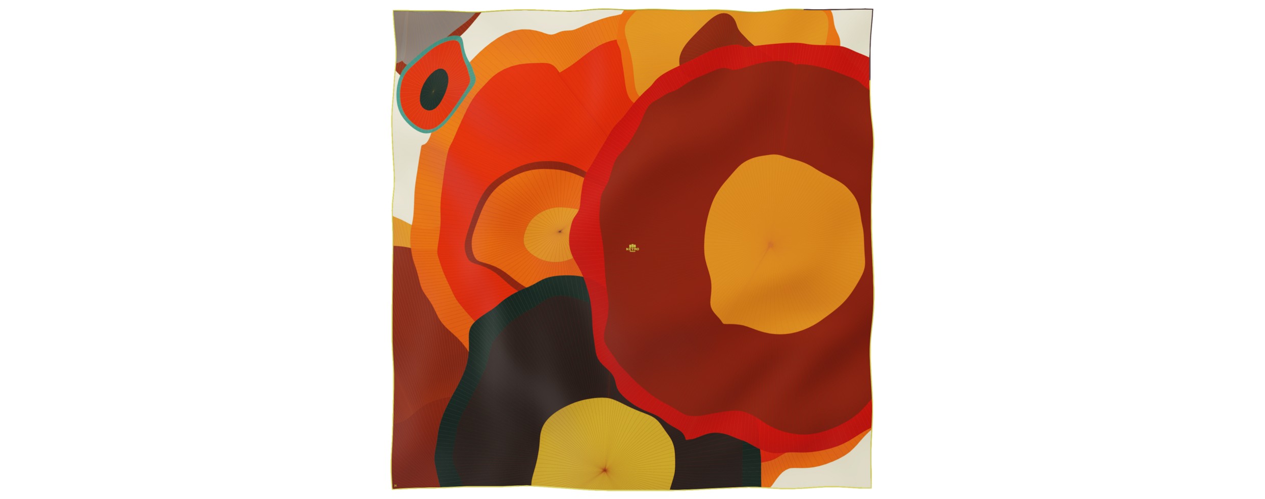 "Les ombrelles" giant square 130 scarf