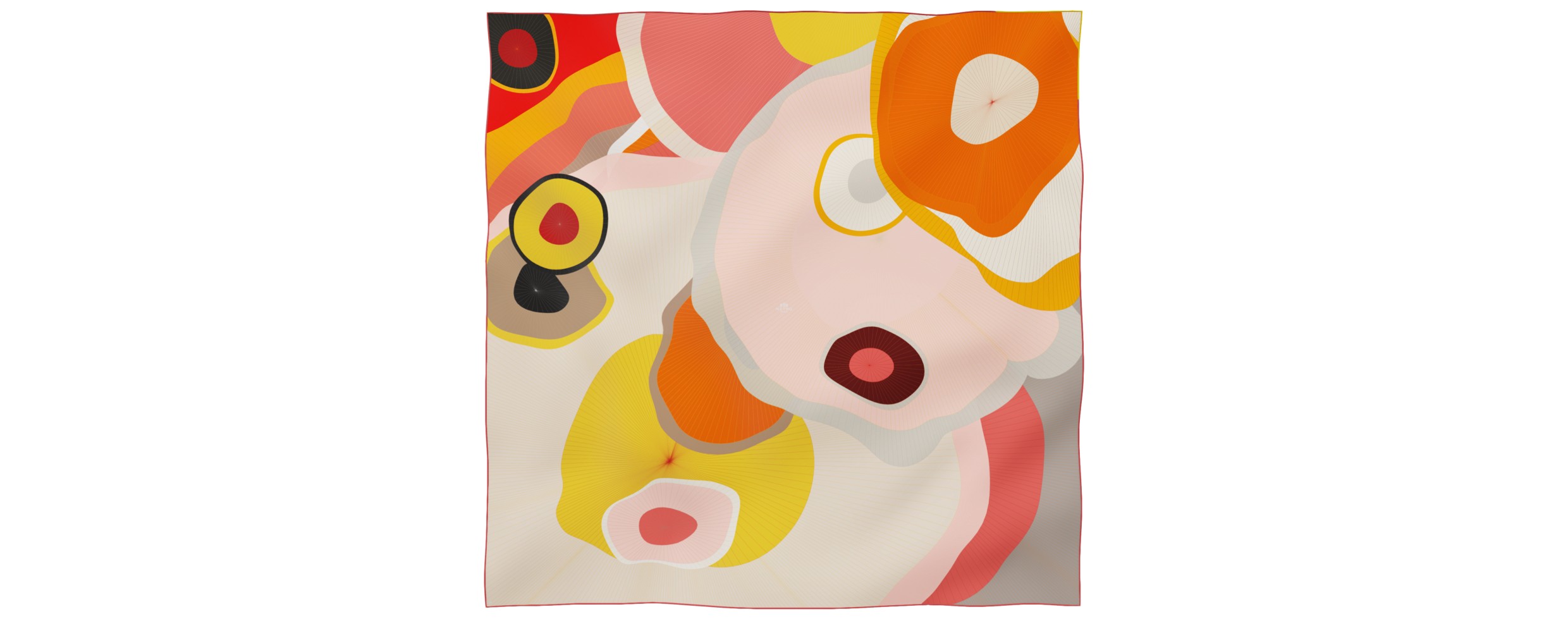 "Les ombrelles" giant square 130 scarf