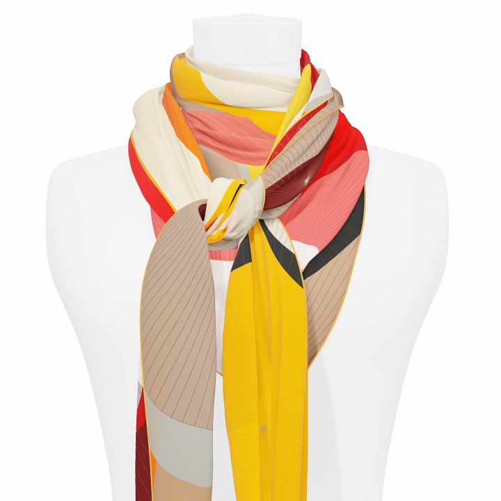 "Les ombrelles" giant square 130 scarf