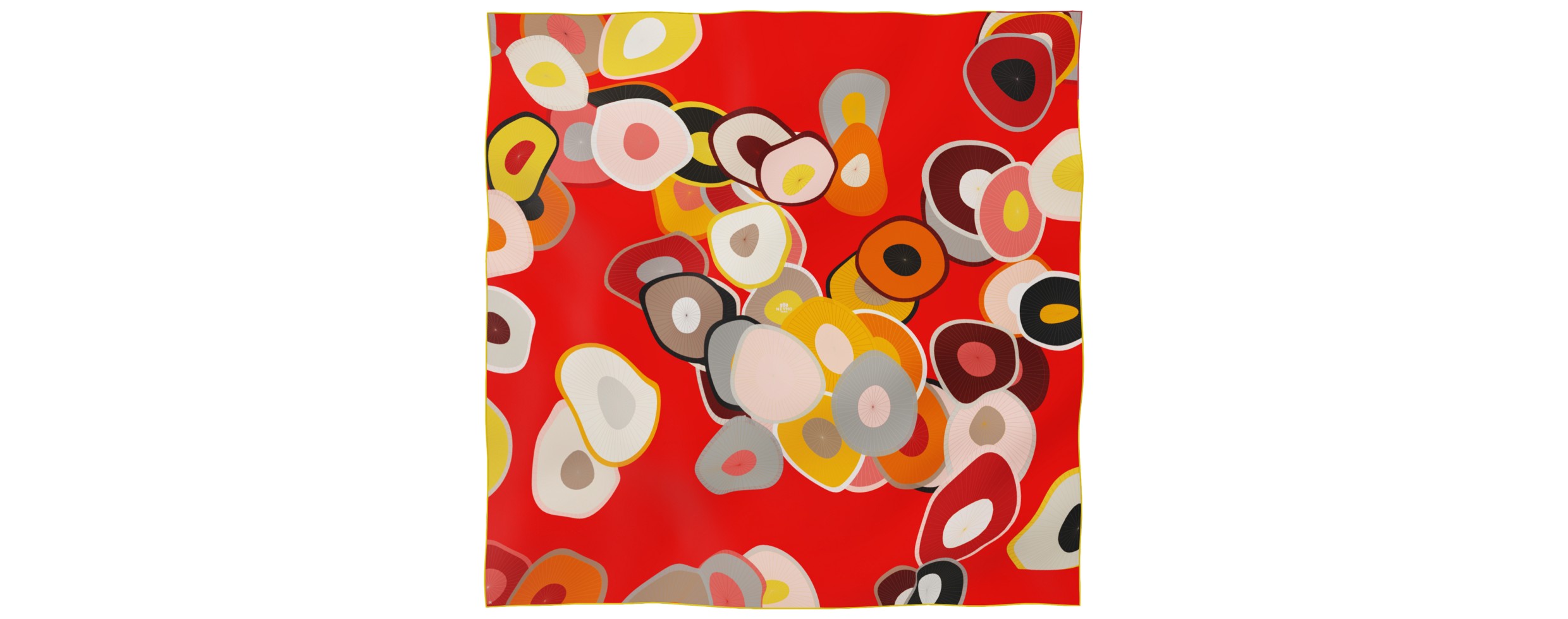 "Les ombrelles" giant square 130 scarf