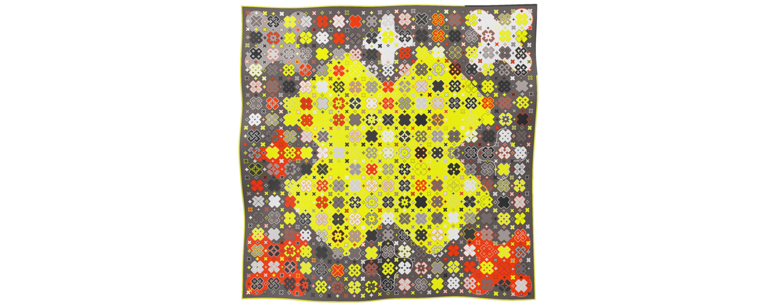 "Criss Cross" square 70 scarf