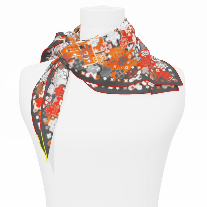 "Criss Cross" square 70 scarf