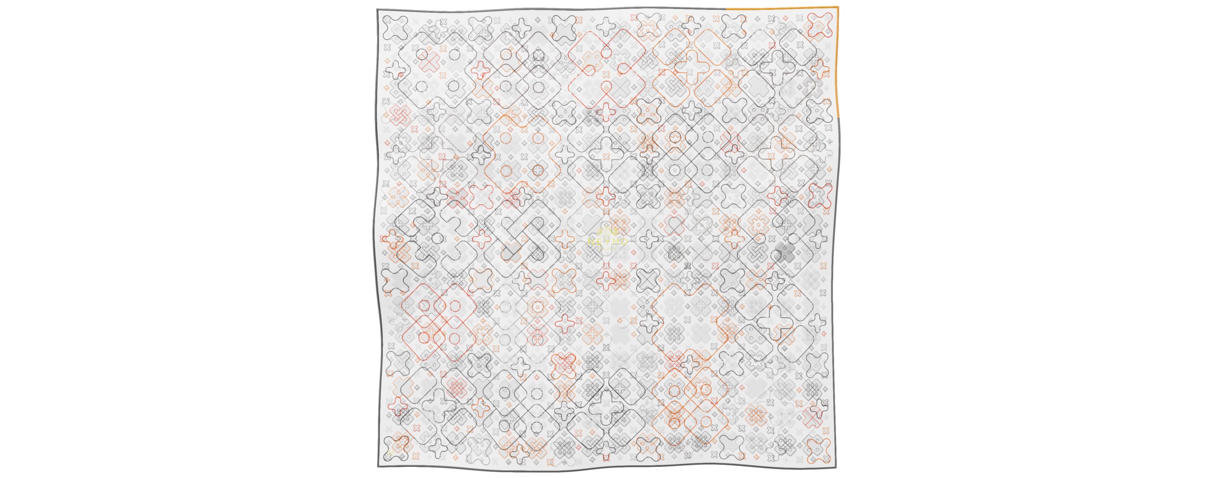 "Criss Cross" square 70 scarf