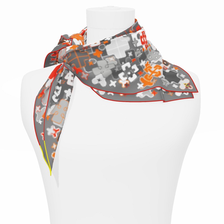 "Criss Cross" square 70 scarf