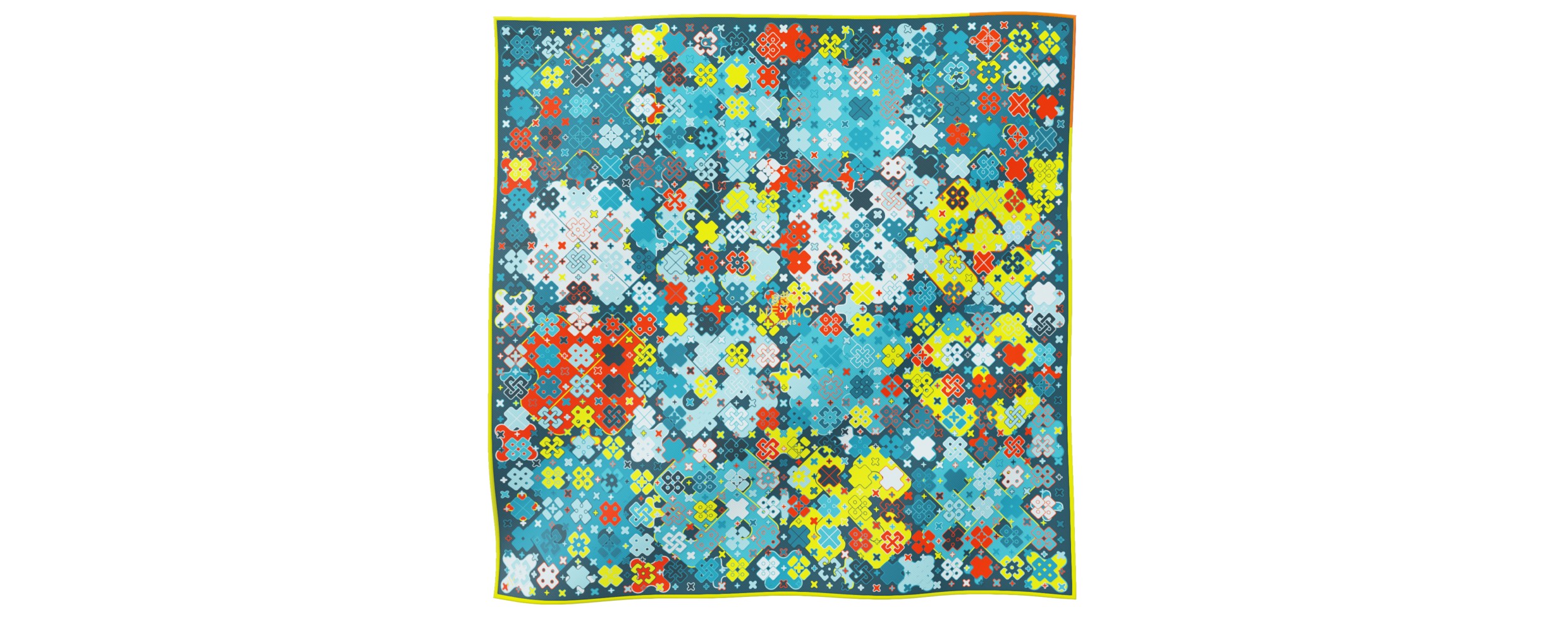 "Criss Cross" square 45 scarf