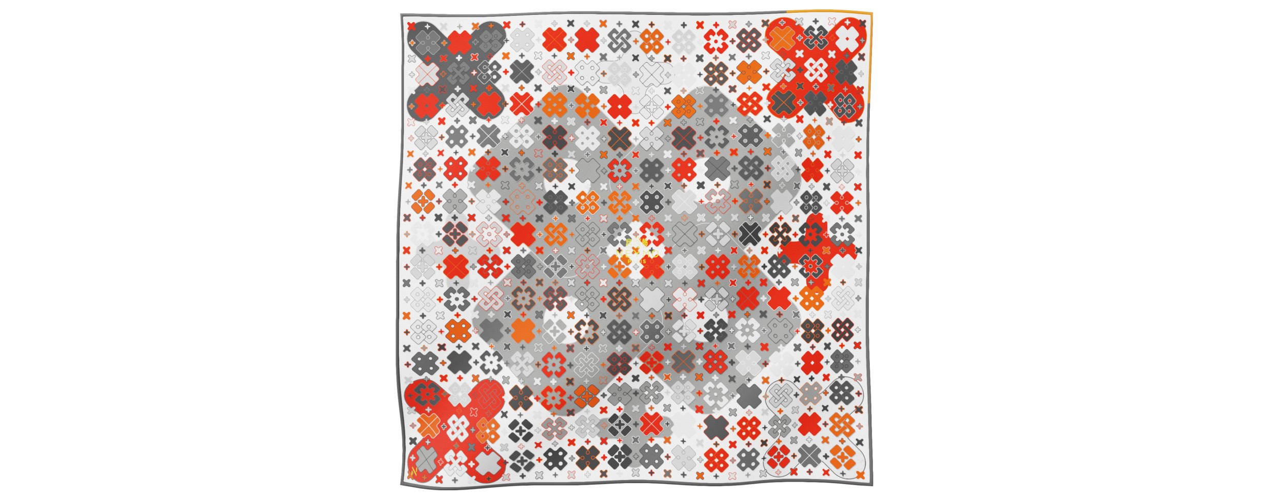 "Criss Cross" square 45 scarf