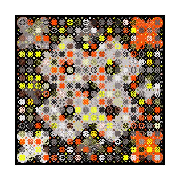 "Criss Cross" square 45 scarf