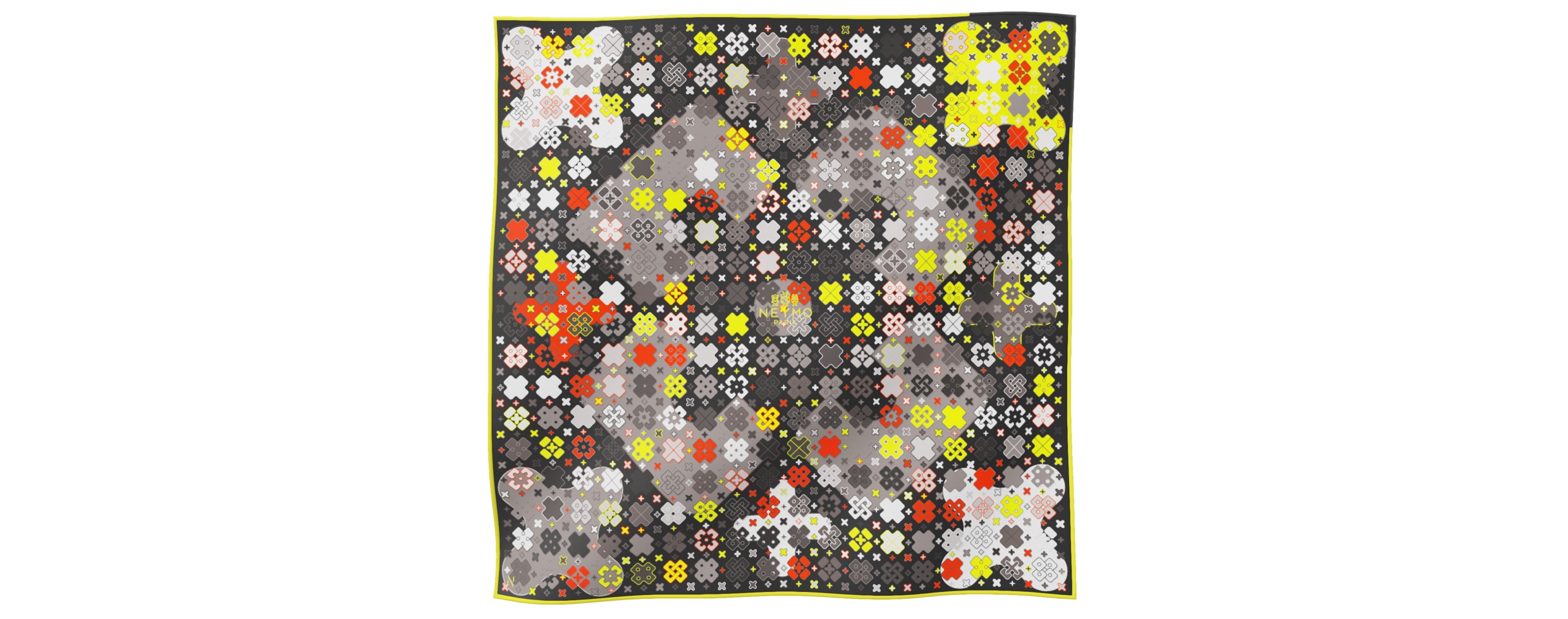 "Criss Cross" square 45 scarf