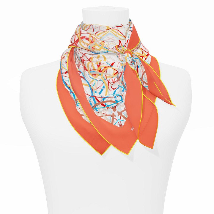 "Whiplash" Square 90 scarf