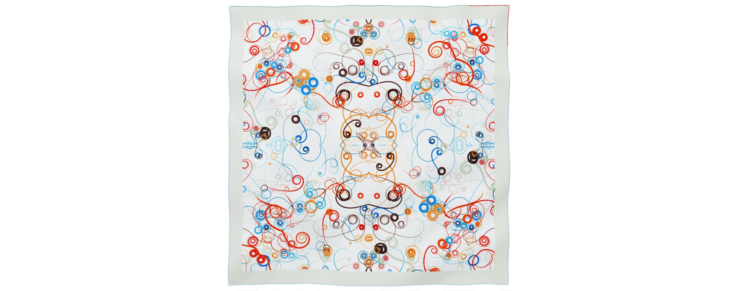 "Whiplash" giant square 130 scarf