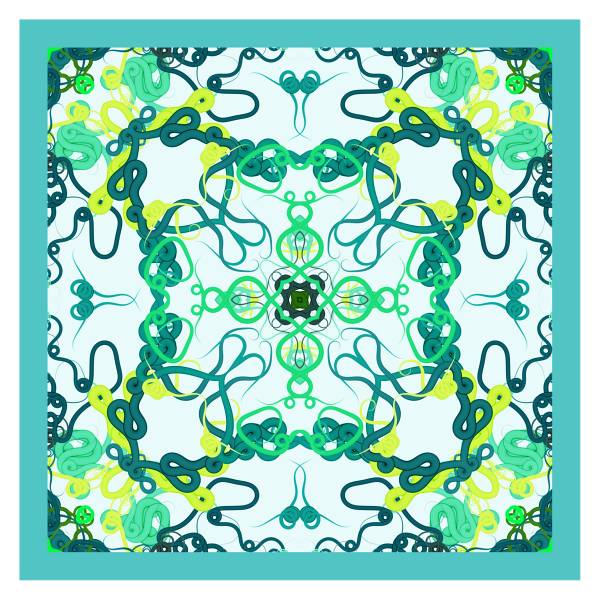 "Whiplash" giant square 130 scarf