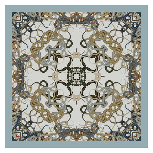 "Whiplash" giant square 130 scarf