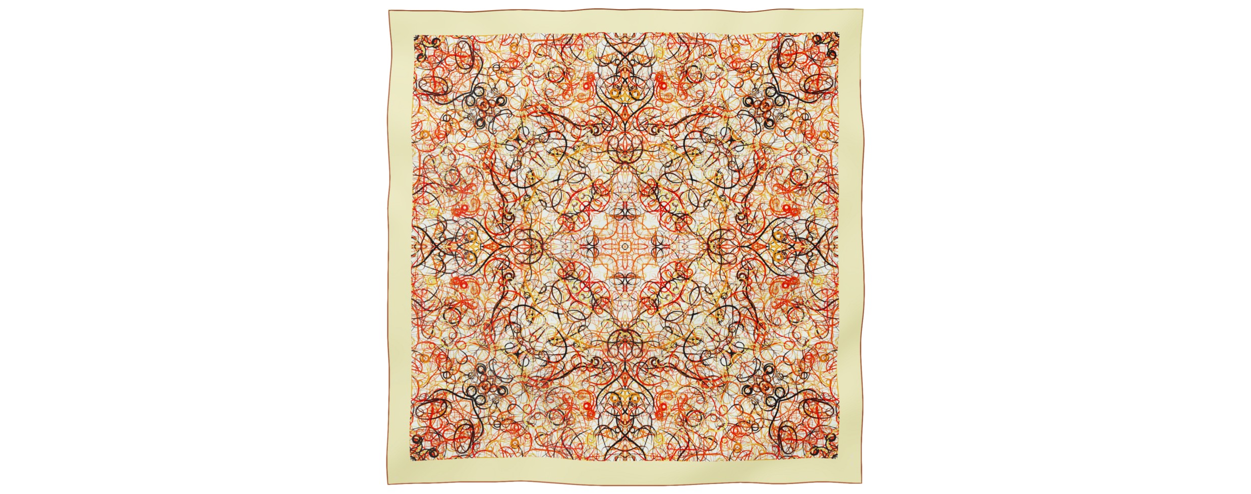 "Whiplash" giant square 130 scarf