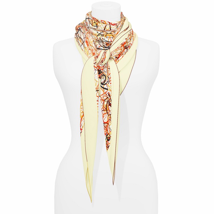 "Whiplash" giant square 130 scarf