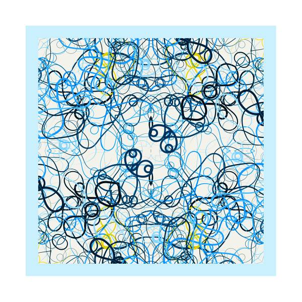 "Whiplash" Square 45 scarf