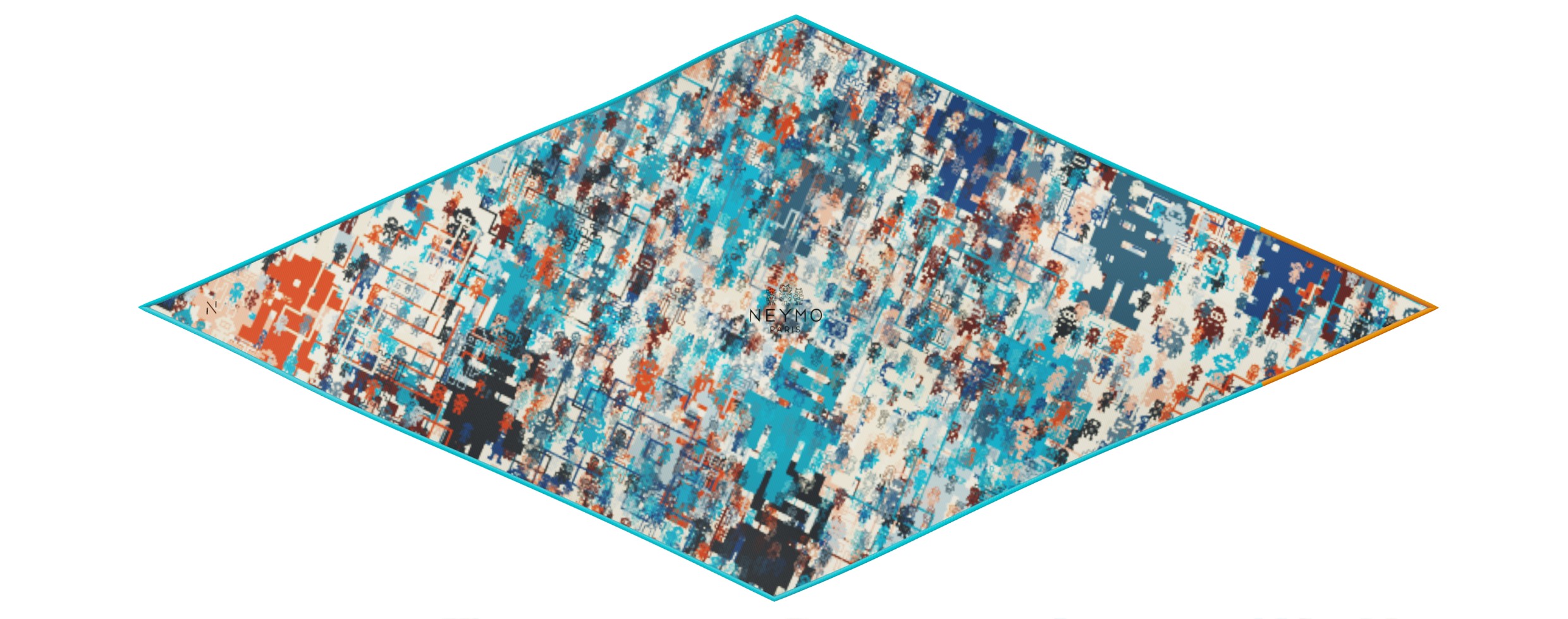 "Silk-Bots" dart scarf