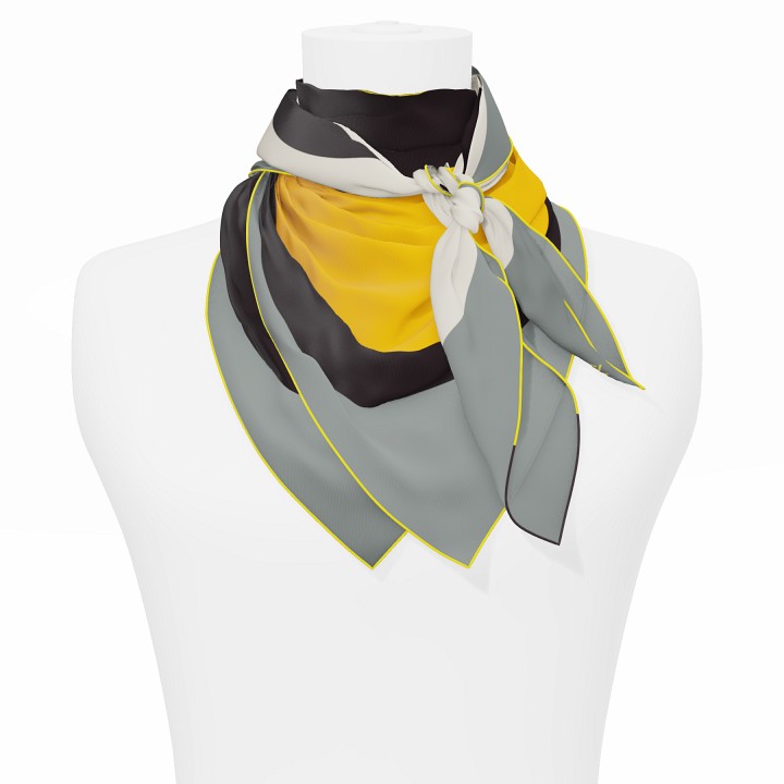"Chaines de vélo" square 90 scarf