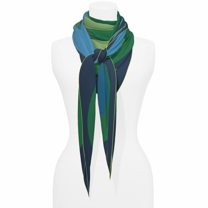 "Chaines de vélo" giant square 130 scarf