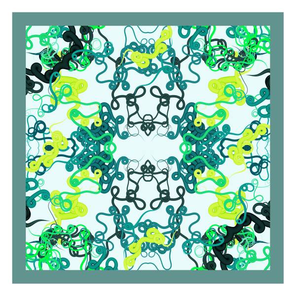 "Whiplash" Square 90 scarf