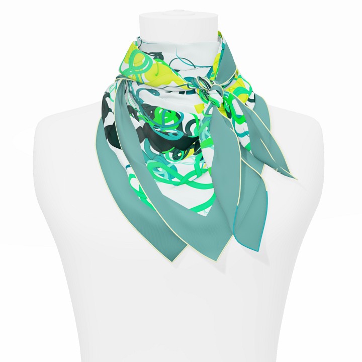 "Whiplash" Square 90 scarf