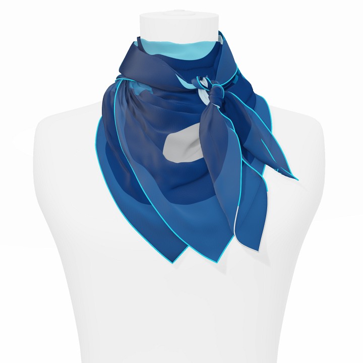 "Chaines de vélo" square 90 scarf