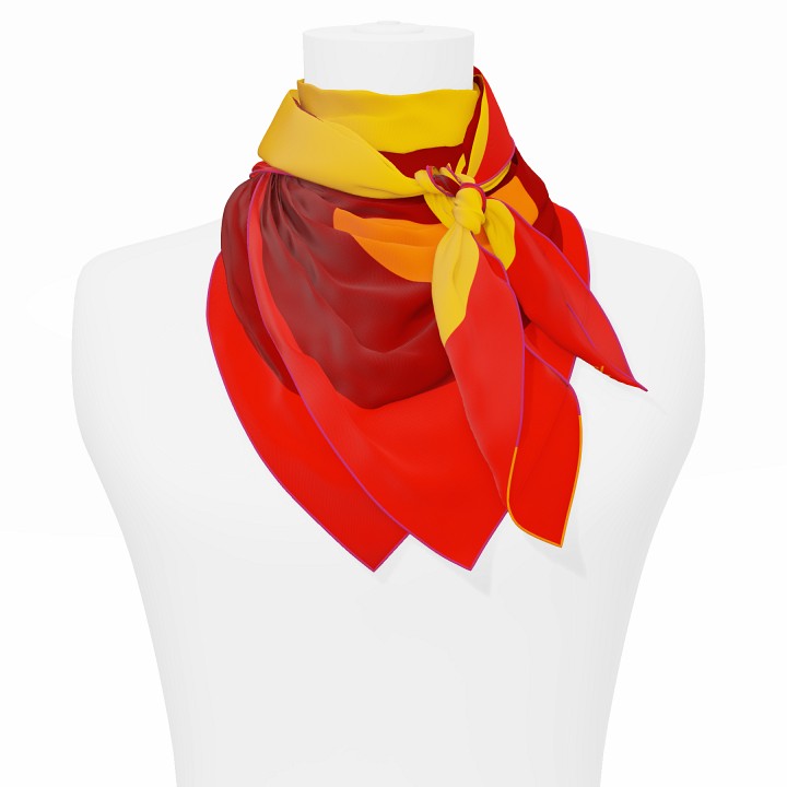 "Chaines de vélo" square 90 scarf