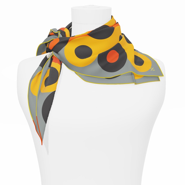 "Chaines de vélo" square 70 scarf