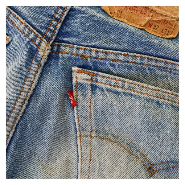 vintage denim sample square 45