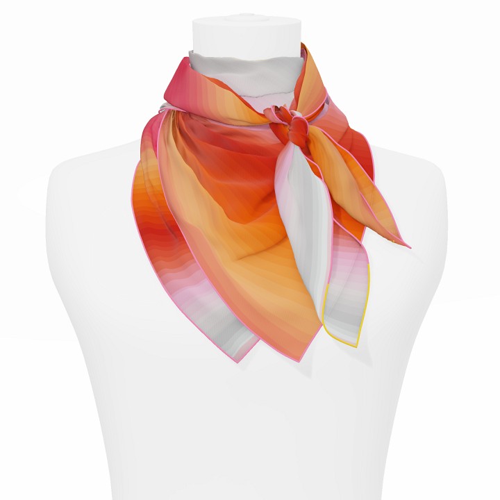 "Seasky" square 90 scarf